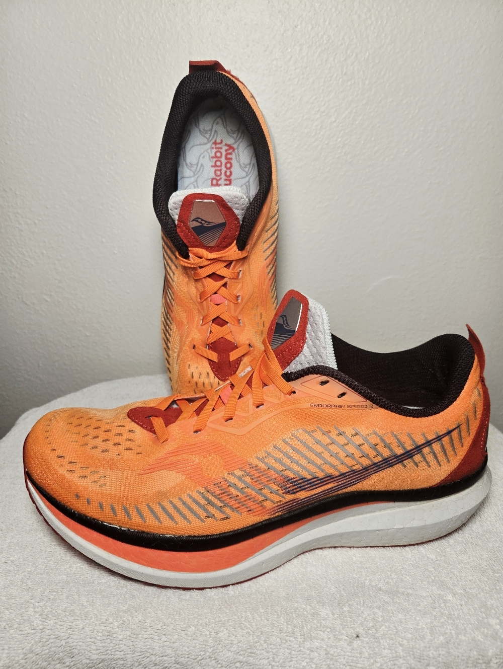 Saucony Endorphin Speed 2 Men’s 11.5 JackRabbit Edition Running Shoe Orange